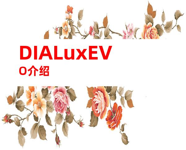 DIALuxEVO介绍