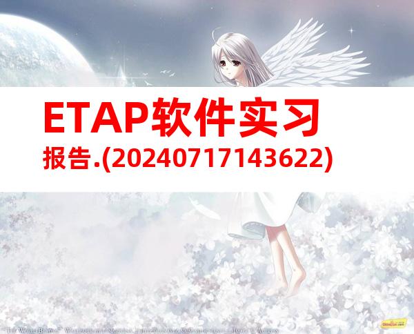 ETAP软件实习报告.(20240717143622)