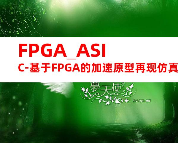 FPGA_ASIC-基于FPGA的加速原型再现仿真技术