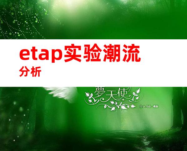 etap实验潮流分析