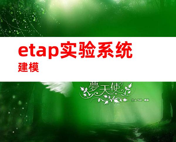 etap实验系统建模