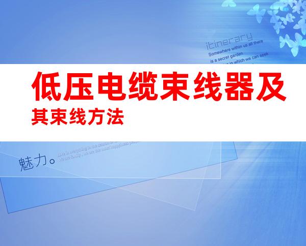 低压电缆束线器及其束线方法