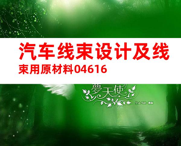 汽车线束设计及线束用原材料04616