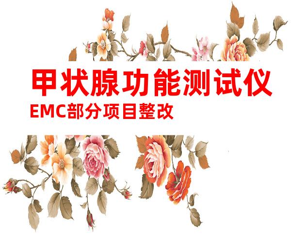 甲状腺功能测试仪EMC部分项目整改