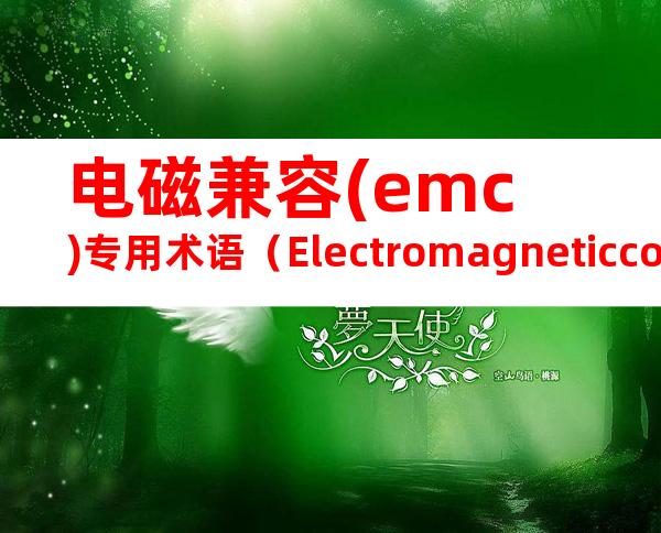 电磁兼容(emc)专用术语（Electromagneticcompatibility(EMC)terminology）