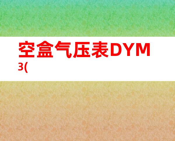 空盒气压表DYM3(