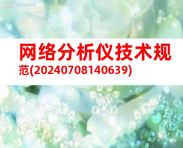 网络分析仪技术规范(20240708140639)