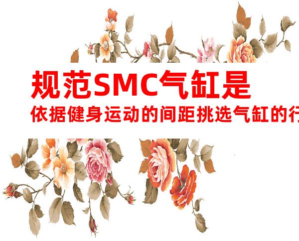 规范SMC气缸是依据健身运动的间距挑选气缸的行程.
