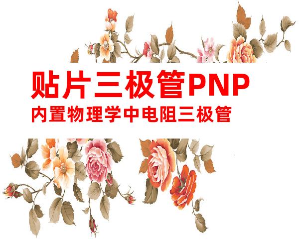 贴片三极管PNP内置物理学中电阻三极管